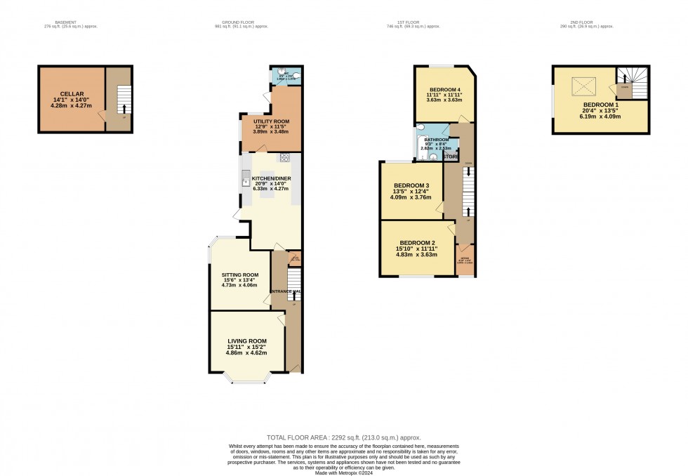 Floorplan for Gatley, Cheadle, Greater Manchester