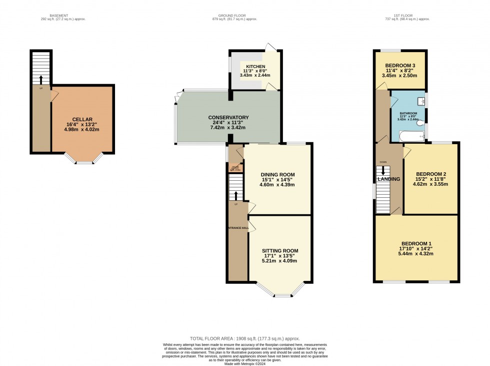 Floorplan for Cheadle Hulme, Cheadle, Greater Manchester