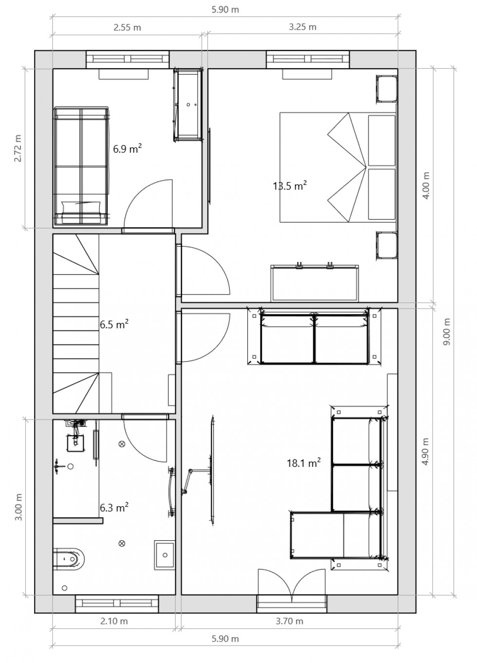 Floorplan for Todmorden, West Yorkshire