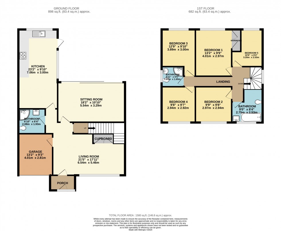 Floorplan for Cheadle Hulme, Cheadle, Greater Manchester