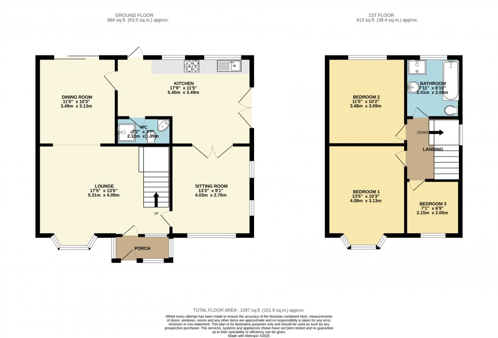 Floorplan for Cheadle Heath, Stockport, Greater Manchester